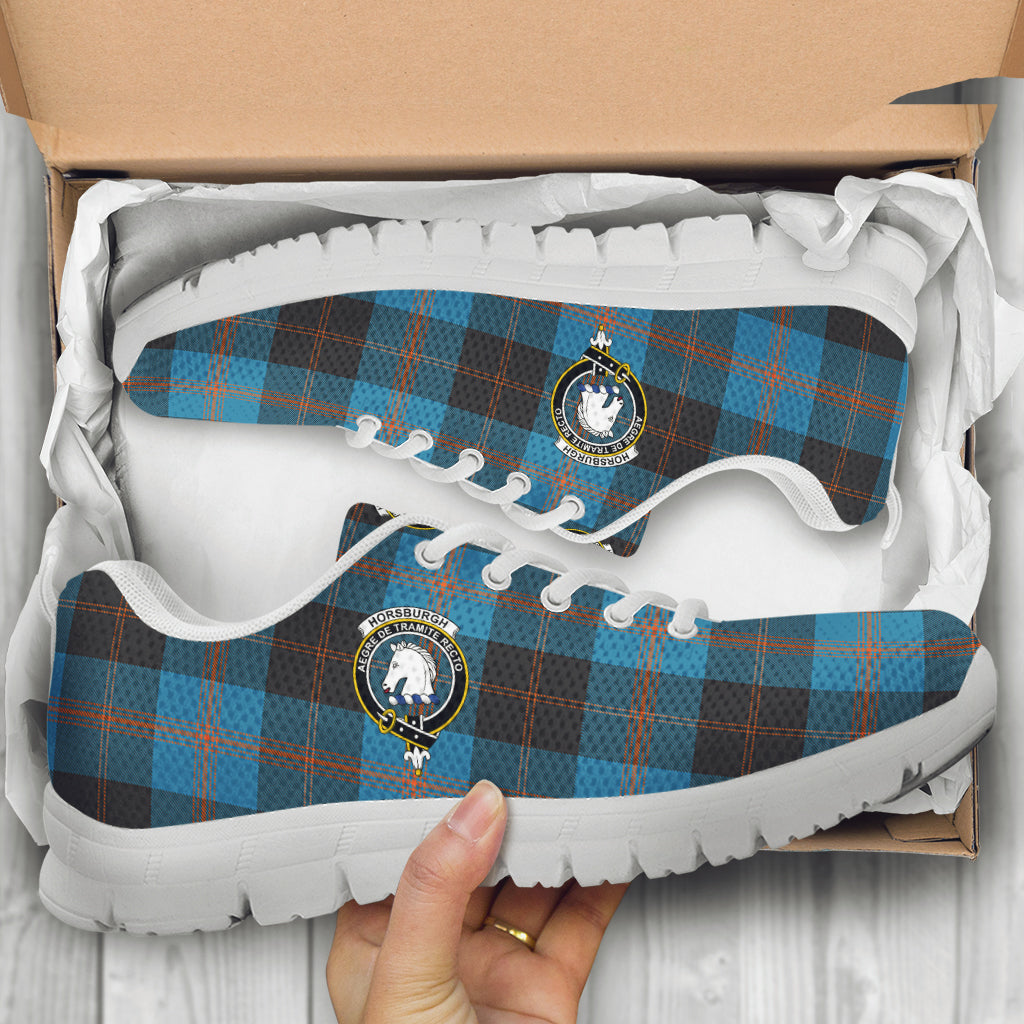 Horsburgh Tartan Sneakers with Family Crest - Tartan Vibes Clothing