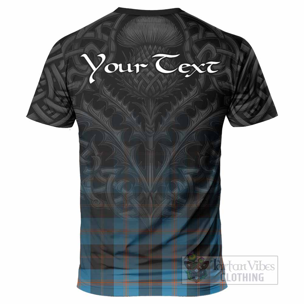 Tartan Vibes Clothing Horsburgh Tartan T-Shirt with Family Crest Celtic Thistle Vibes