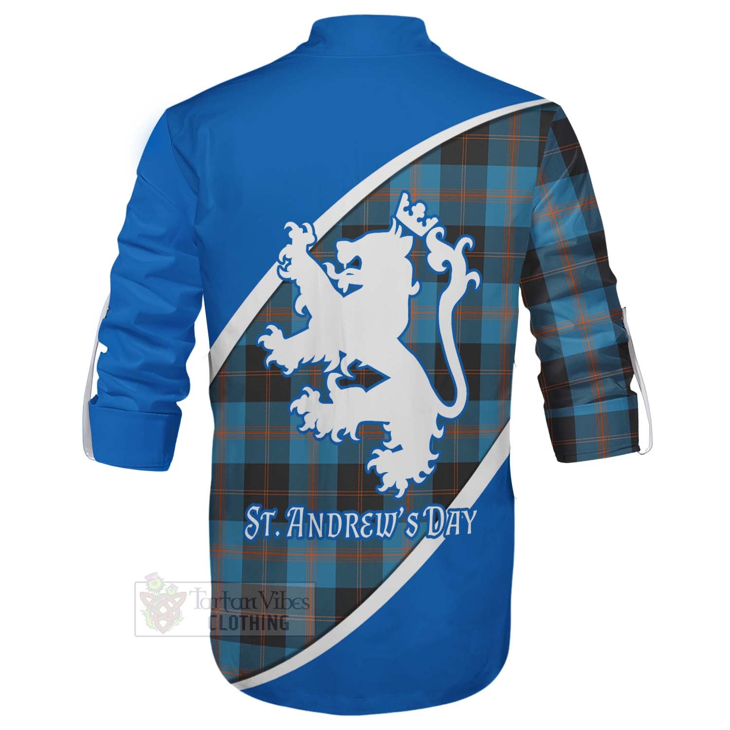 Tartan Vibes Clothing Horsburgh Family Crest Tartan Ghillie Kilt Shirt Celebrate Saint Andrew's Day in Style