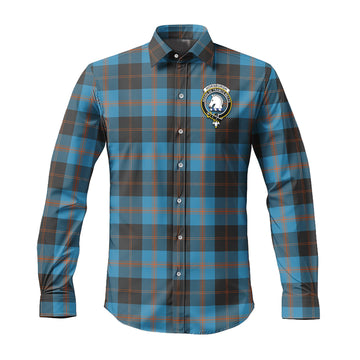 Horsburgh Tartan Long Sleeve Button Up Shirt with Family Crest