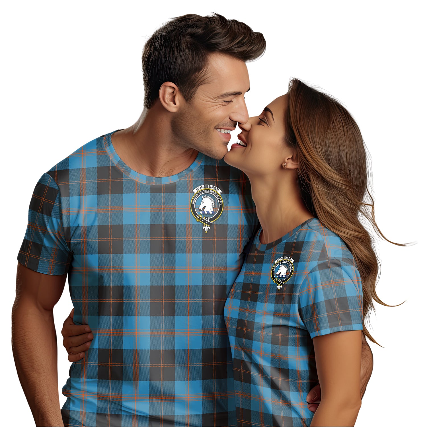 Horsburgh Tartan T-Shirt with Family Crest - Tartan Vibes Clothing