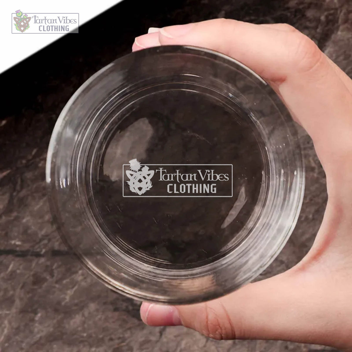 Horsburgh Clan Crest Engraved Whiskey Glass - 2D-tartanvibesclothing