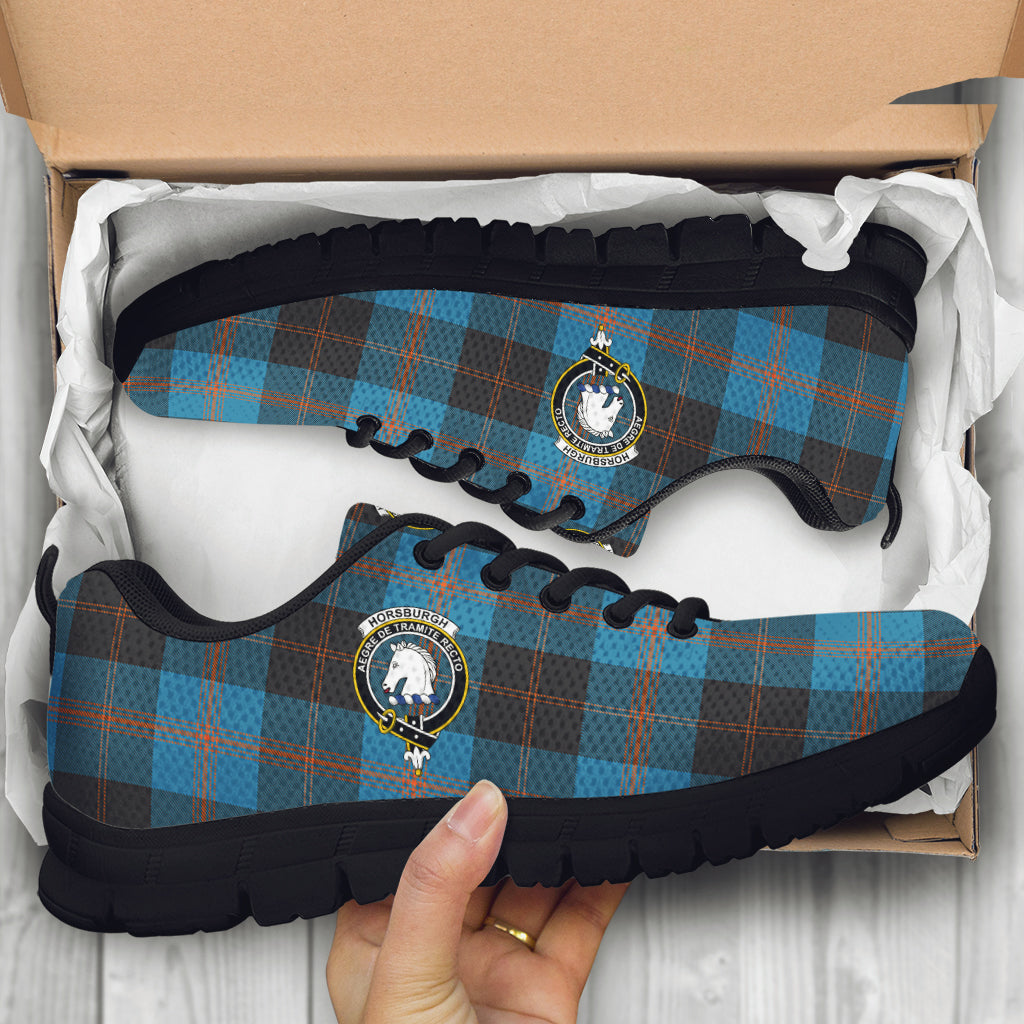 Horsburgh Tartan Sneakers with Family Crest - Tartan Vibes Clothing