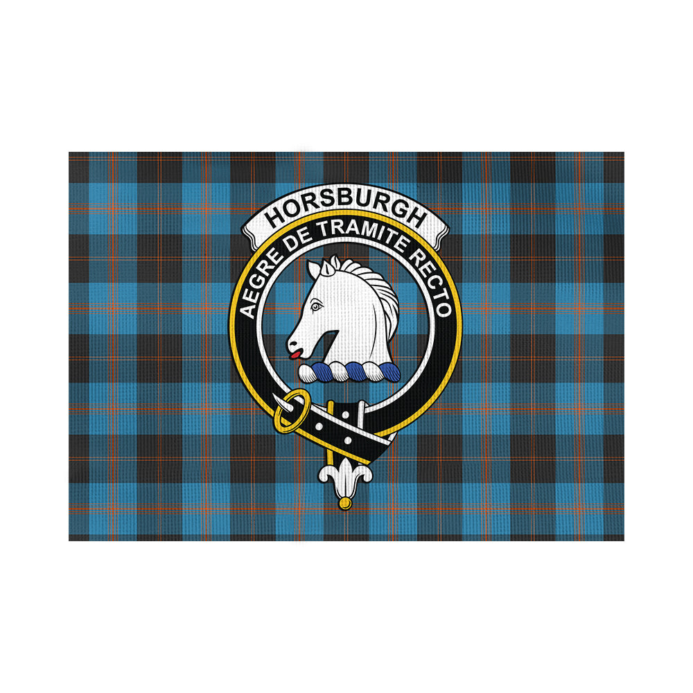 Horsburgh Tartan Flag with Family Crest - Tartan Vibes Clothing