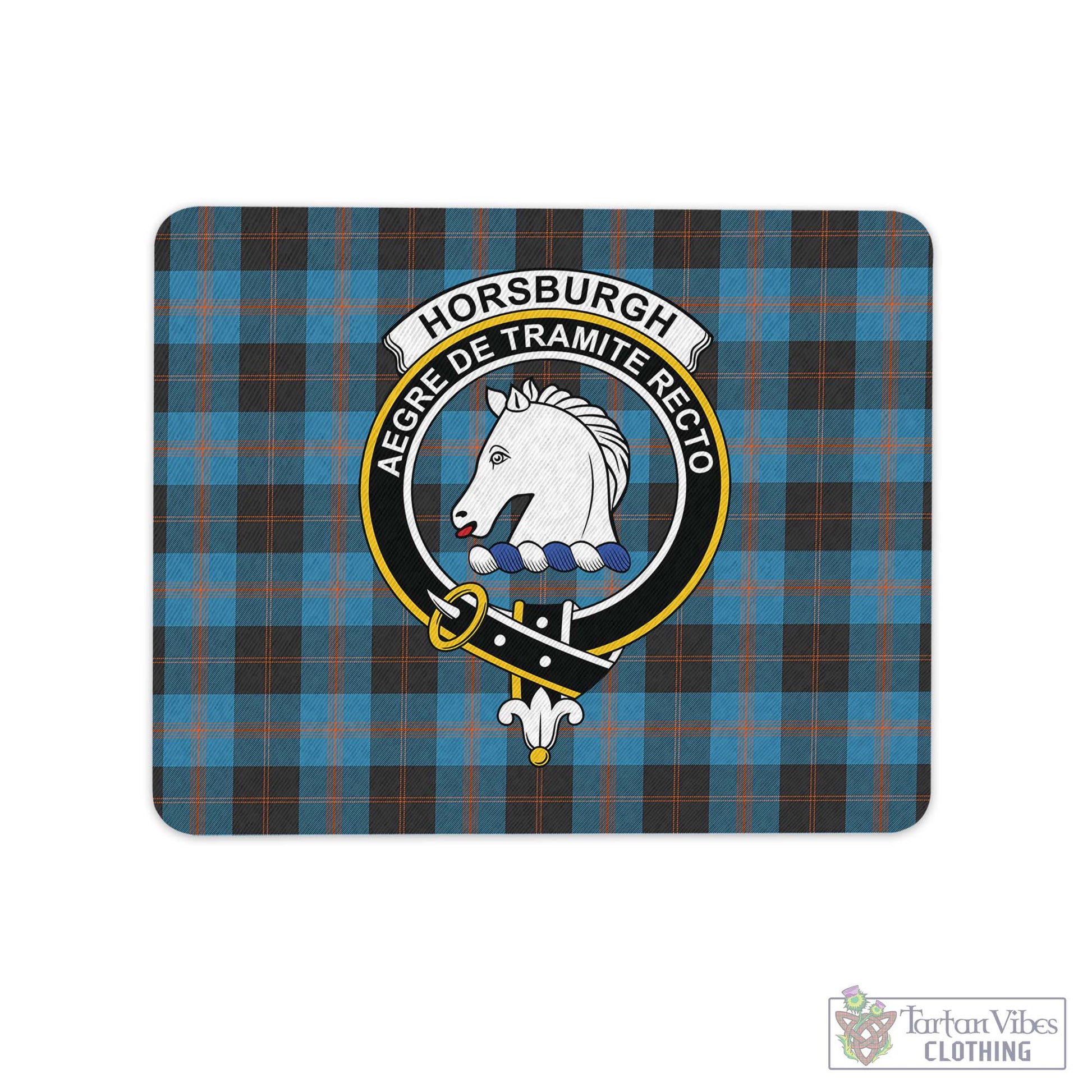 Tartan Vibes Clothing Horsburgh Tartan Mouse Pad with Family Crest