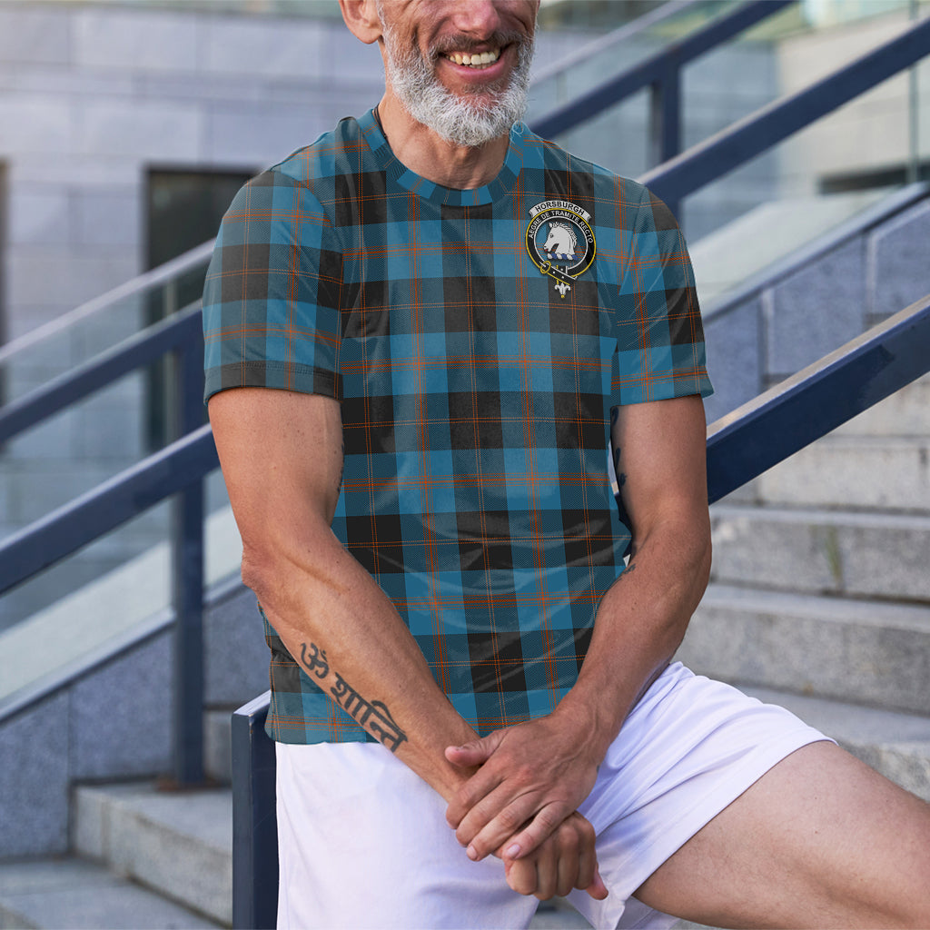 Horsburgh Tartan T-Shirt with Family Crest - Tartan Vibes Clothing