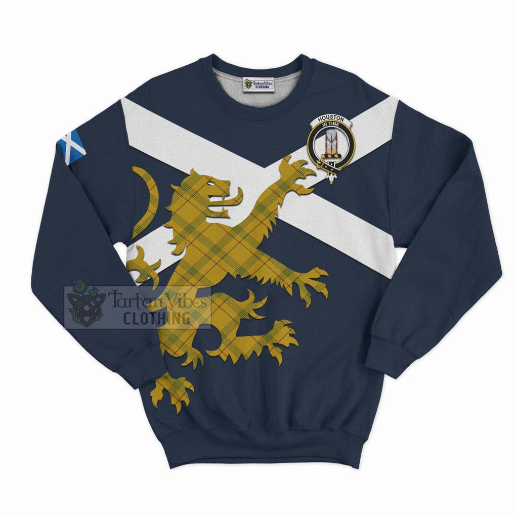 Tartan Vibes Clothing Houston Tartan Lion Rampant Sweatshirt – Proudly Display Your Heritage with Alba Gu Brath and Clan Name