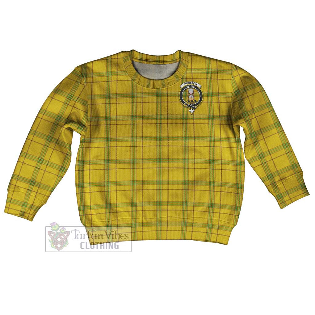 Tartan Vibes Clothing Houston Tartan Kid Ugly Sweater with Family Crest