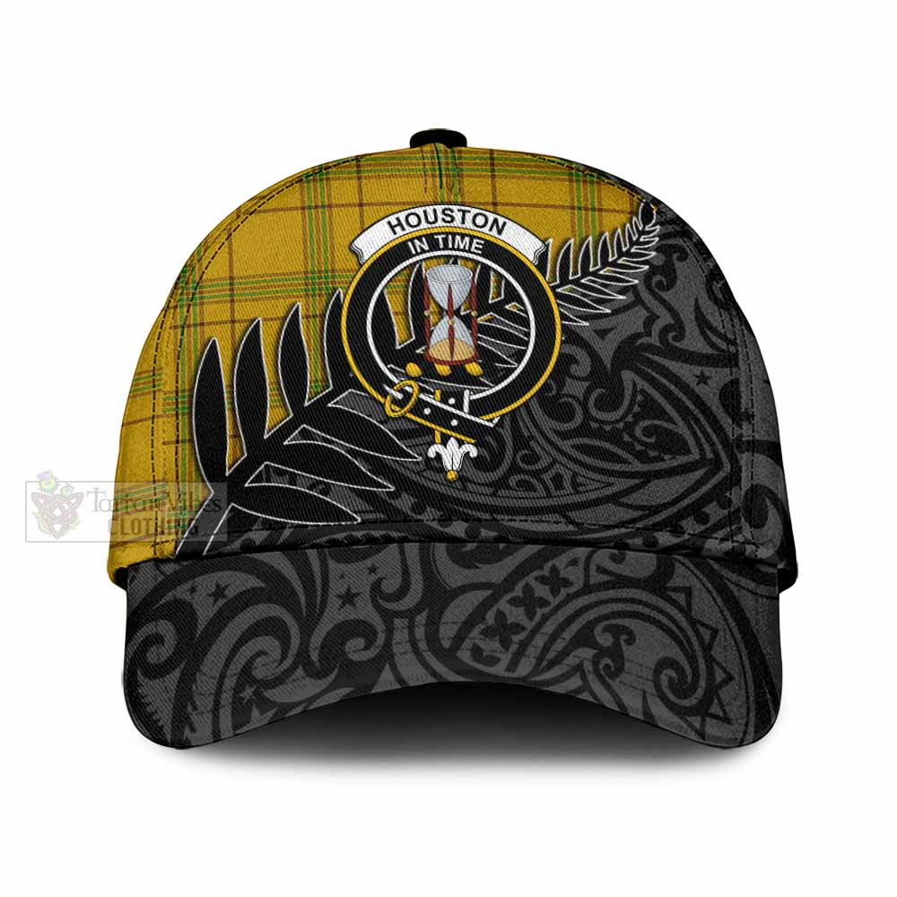 Tartan Vibes Clothing Houston Tartan Classic Cap with New Zealand Silver Fern Half Style