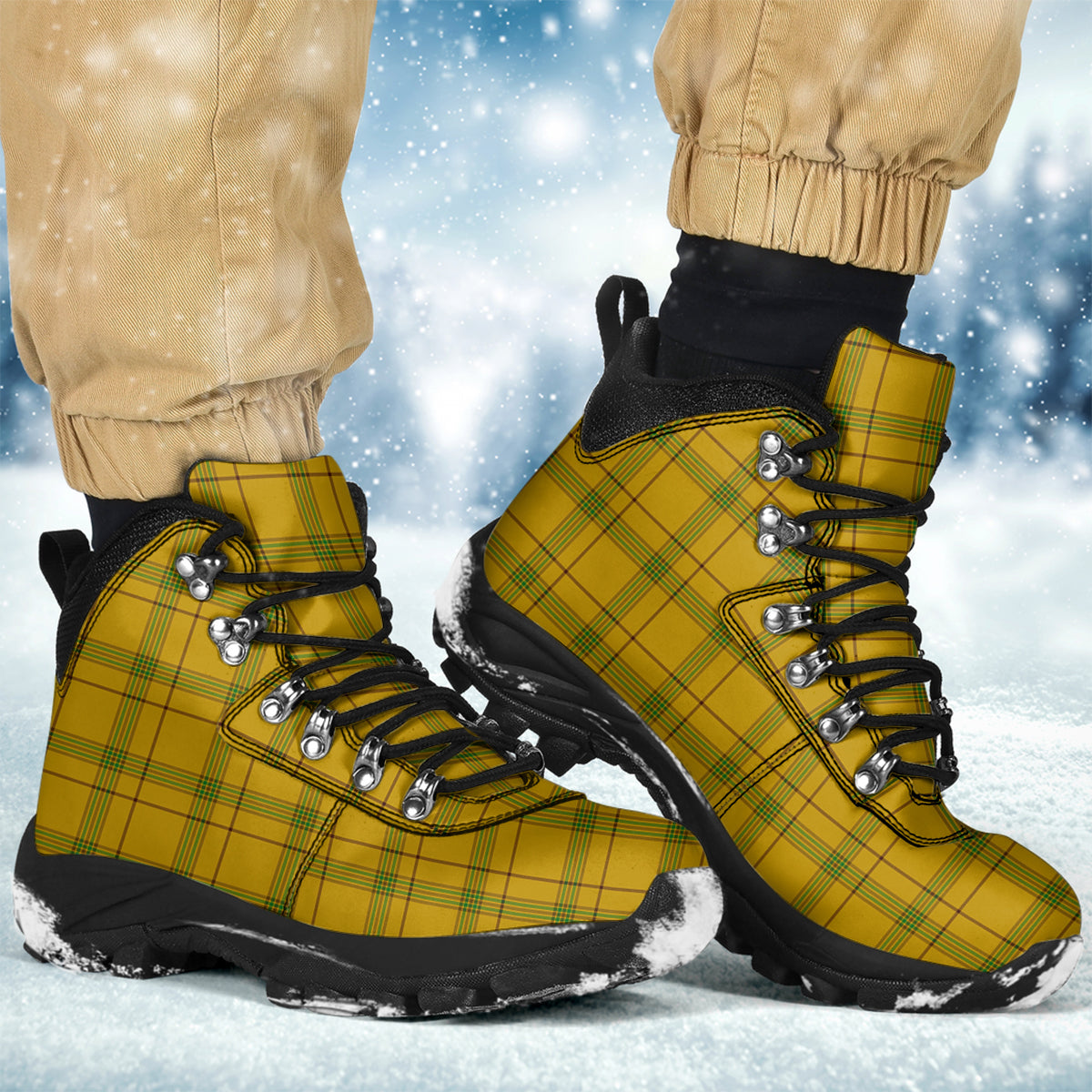 Houston Tartan Alpine Boots - Tartanvibesclothing