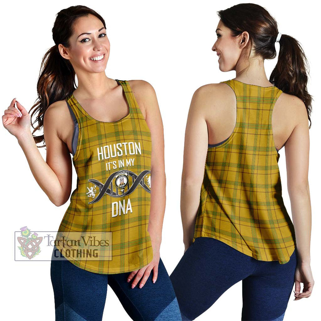 Houston Tartan Women's Racerback Tanks with Family Crest DNA In Me Style 4XL - Tartanvibesclothing Shop