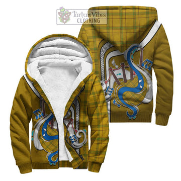 Houston Tartan Sherpa Hoodie with Epic Bagpipe Style