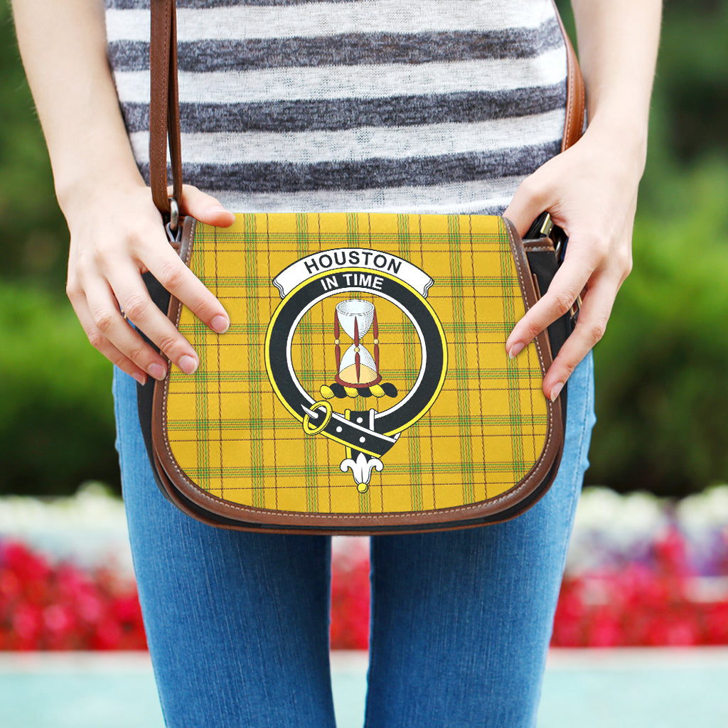 Houston Tartan Saddle Bag with Family Crest One Size - Tartan Vibes Clothing