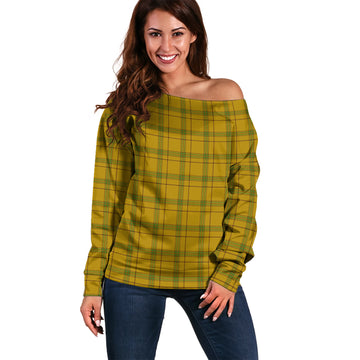 Houston Tartan Off Shoulder Women Sweater