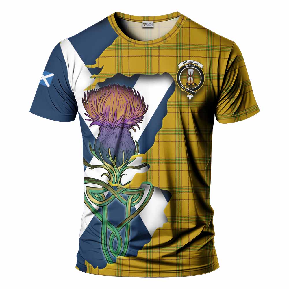 Houston Tartan Family Crest T-Shirt Scottish Thistle Celtic Inspired Kid's Shirt - Tartan Vibes Clothing