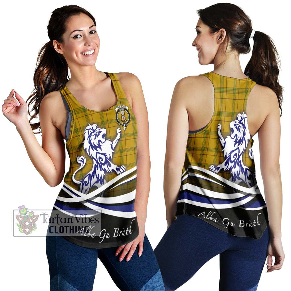 Houston Tartan Women's Racerback Tanks with Alba Gu Brath Regal Lion Emblem 4XL - Tartanvibesclothing Shop