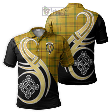 Houston Tartan Polo Shirt with Family Crest and Celtic Symbol Style