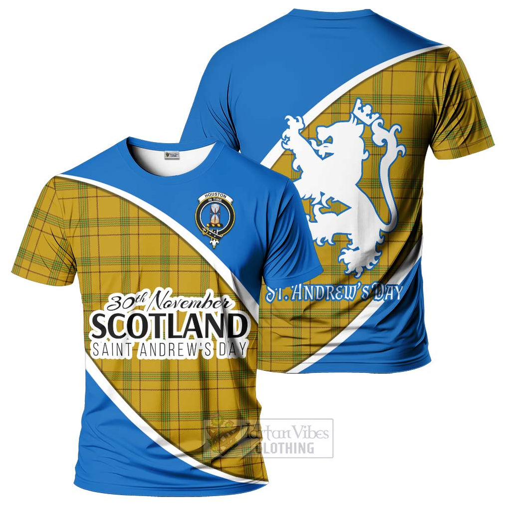 Tartan Vibes Clothing Houston Family Crest Tartan T-Shirt Celebrate Saint Andrew's Day in Style