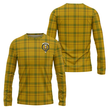 Houston Tartan Long Sleeve T-Shirt with Family Crest