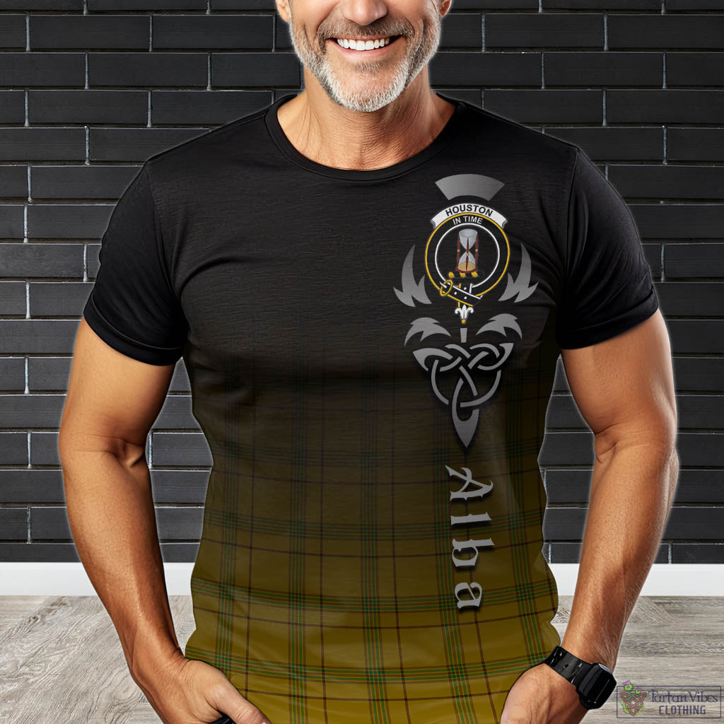 Tartan Vibes Clothing Houston Tartan T-Shirt Featuring Alba Gu Brath Family Crest Celtic Inspired