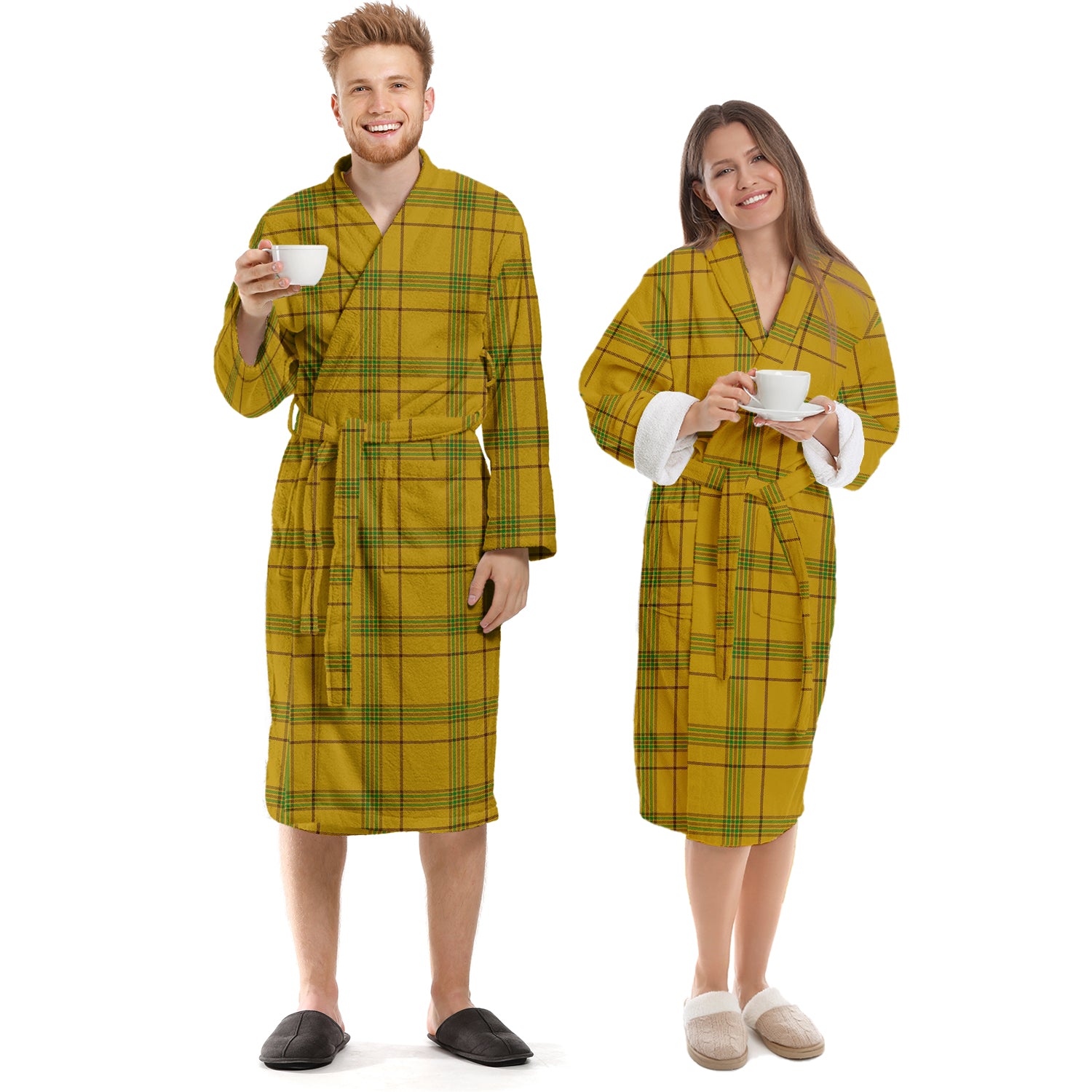 Houston Tartan Bathrobe Unisex S - Tartan Vibes Clothing