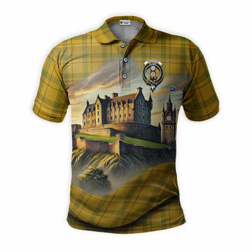 Houston Tartan Family Crest Polo Shirt with Scottish Ancient Castle Style Kid - Tartan Vibes Clothing
