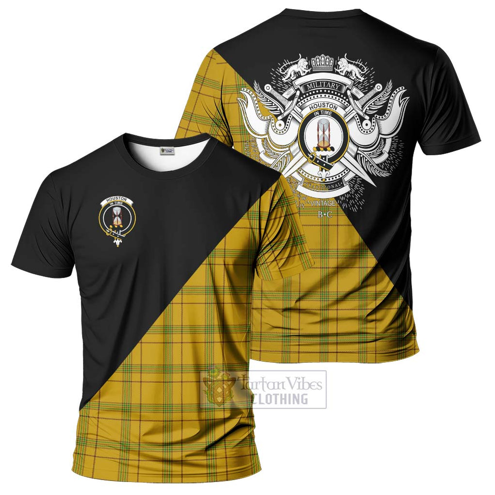 Houston Tartan T-Shirt with Family Crest and Military Logo Style Kid's Shirt - Tartanvibesclothing Shop