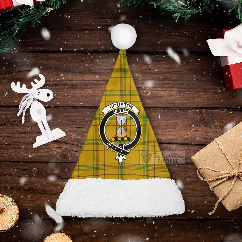 Tartan Vibes Clothing Houston Tartan Christmas Santa Hats with Family Crest