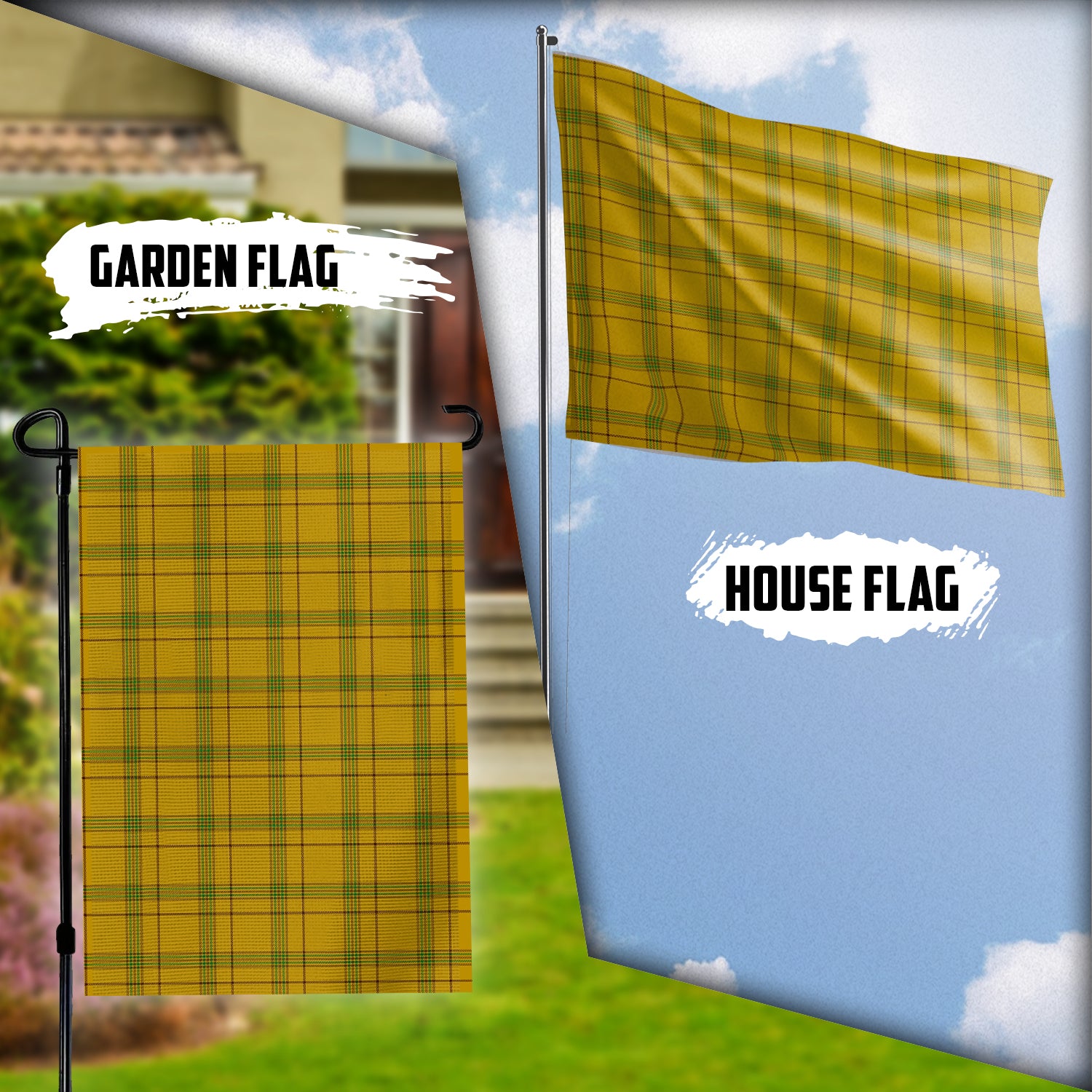 Houston Tartan Flag Garden Flag (Vertical) - Tartan Vibes Clothing