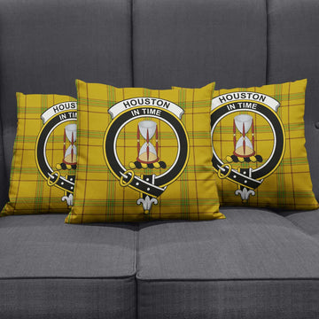 Houston Tartan Pillow Cover with Family Crest