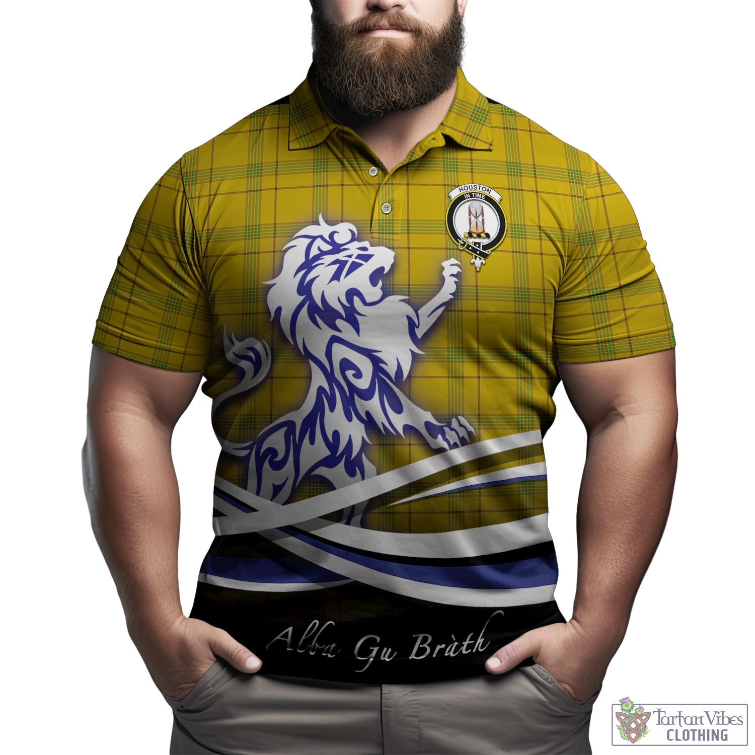 houston-tartan-polo-shirt-with-alba-gu-brath-regal-lion-emblem