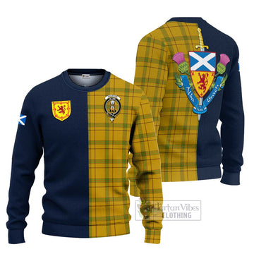 Houston Tartan Ugly Sweater with Scottish Lion Royal Arm Half Style