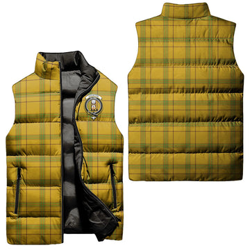 Houston Tartan Sleeveless Puffer Jacket with Family Crest