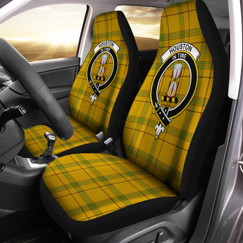 Houston Tartan Car Seat Cover with Family Crest One Size - Tartanvibesclothing