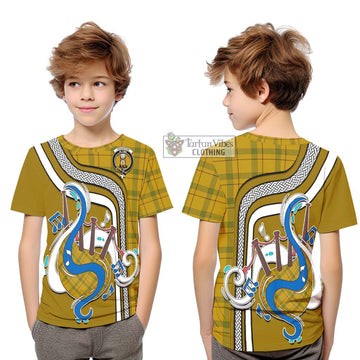 Houston Tartan Kid T-Shirt with Epic Bagpipe Style