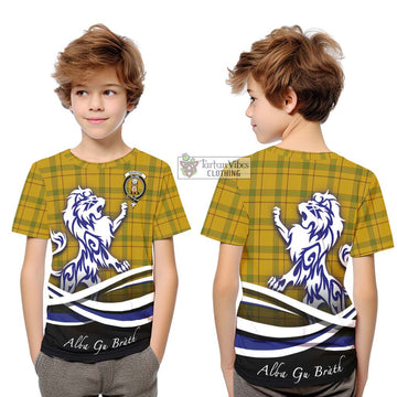 Houston Tartan Kid T-Shirt with Alba Gu Brath Regal Lion Emblem