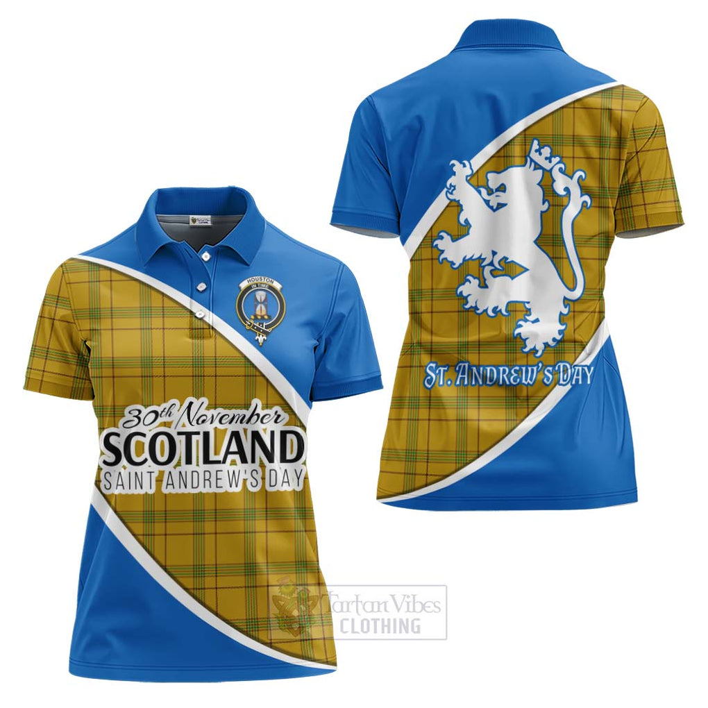 Tartan Vibes Clothing Houston Family Crest Tartan Women's Polo Shirt Celebrate Saint Andrew's Day in Style