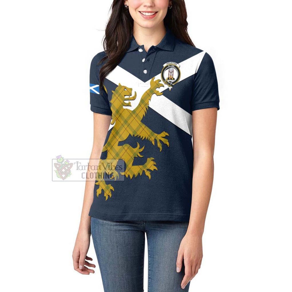 Tartan Vibes Clothing Houston Tartan Lion Rampant Women's Polo Shirt – Proudly Display Your Heritage with Alba Gu Brath and Clan Name