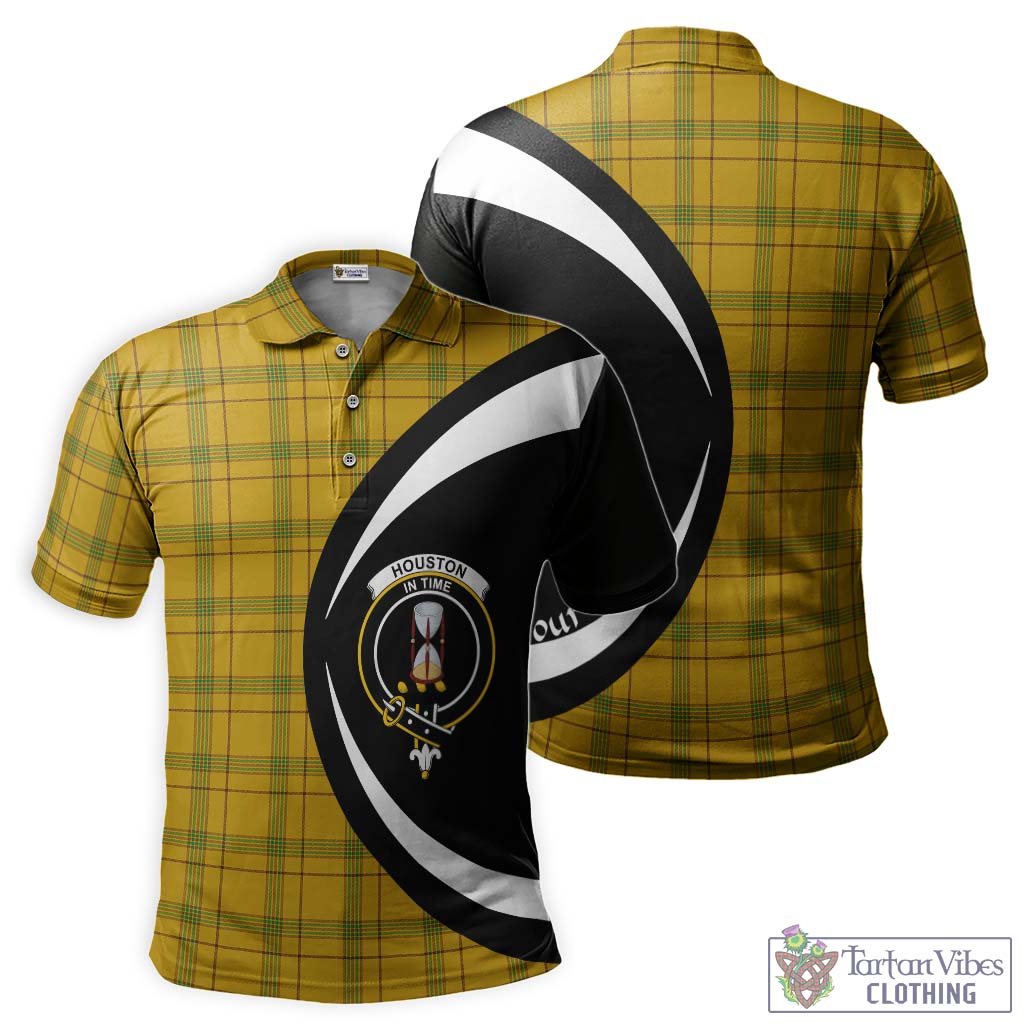 Houston Tartan Men's Polo Shirt with Family Crest Circle Style Kid - Tartan Vibes Clothing