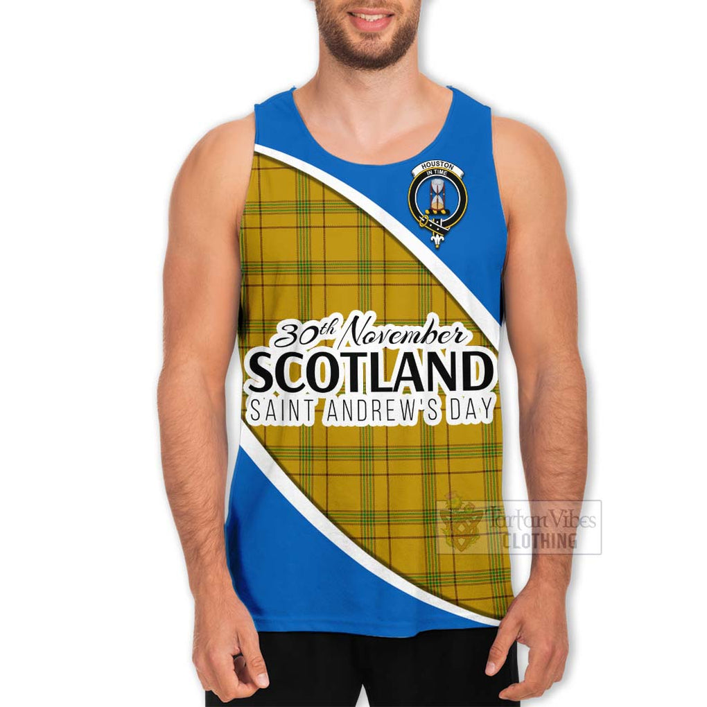 Tartan Vibes Clothing Houston Family Crest Tartan Men's Tank Top Celebrate Saint Andrew's Day in Style