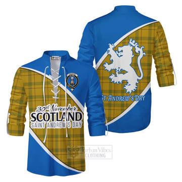 Houston Family Crest Tartan Ghillie Kilt Shirt Celebrate Saint Andrew's Day in Style