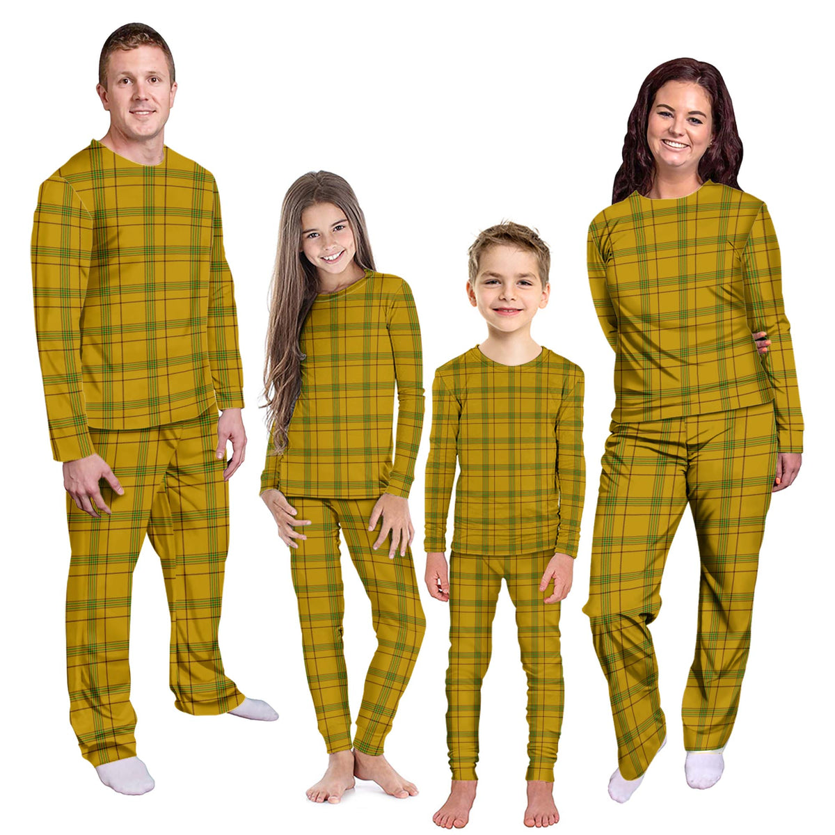 Houston Tartan Pajamas Family Set Kid - Tartan Vibes Clothing
