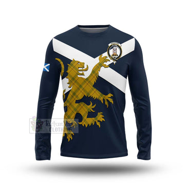 Houston Tartan Lion Rampant Long Sleeve T-Shirt  Proudly Display Your Heritage with Alba Gu Brath and Clan Name