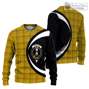 Houston Tartan Ugly Sweater with Family Crest Circle Style