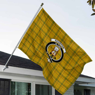 Houston Tartan House Flag with Family Crest