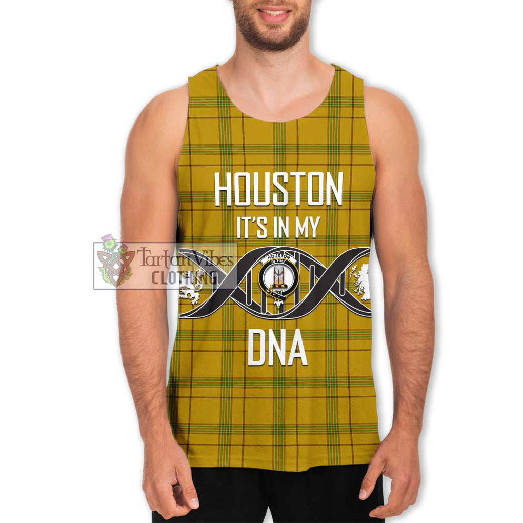 Houston Tartan Men's Tank Top with Family Crest DNA In Me Style Men - Tartanvibesclothing Shop