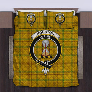 Houston Tartan Quilt Bed Set with Family Crest