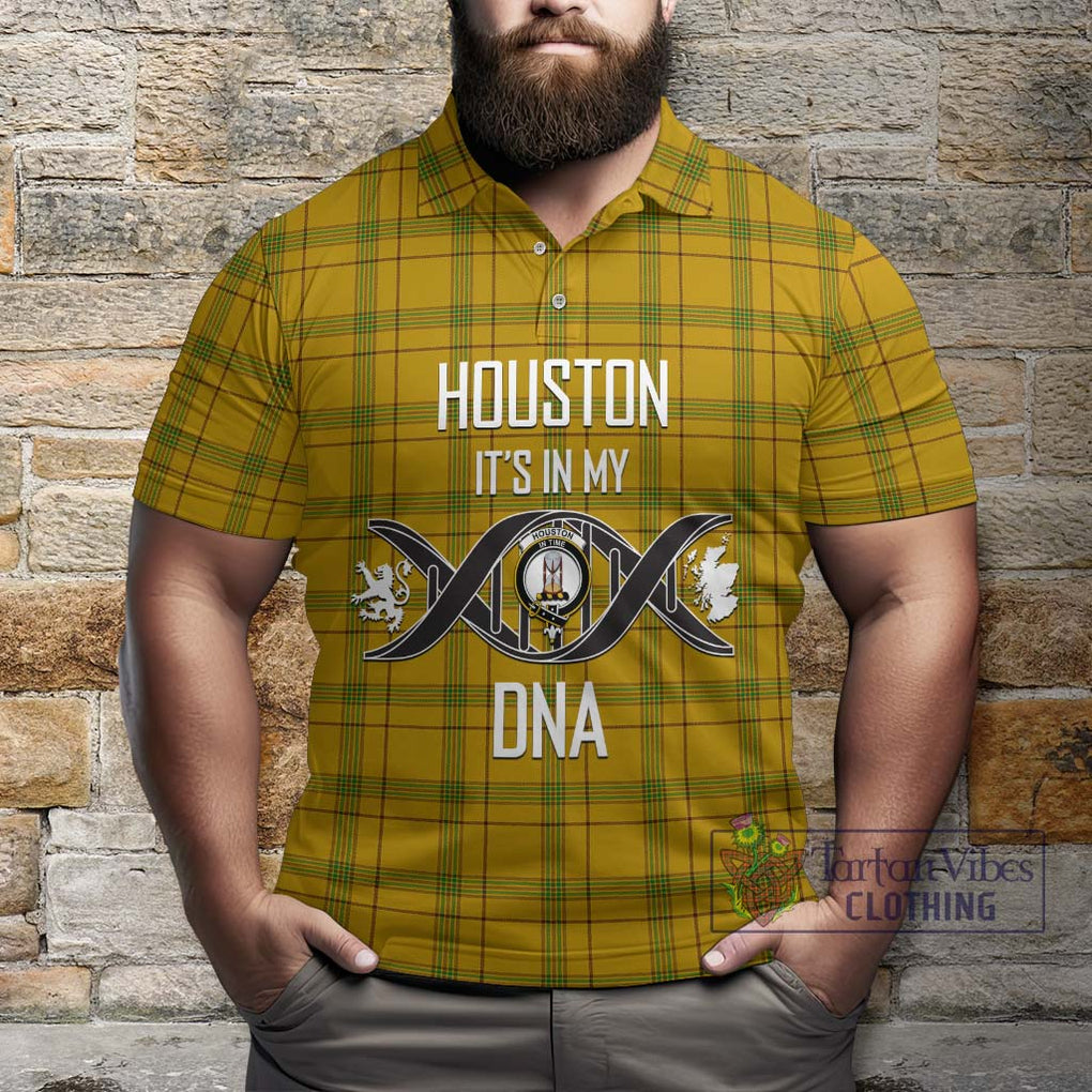 Houston Tartan Polo Shirt with Family Crest DNA In Me Style Kid - Tartanvibesclothing Shop