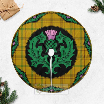 Houston Tartan Christmas Tree Skirt Scottish Thistle Style