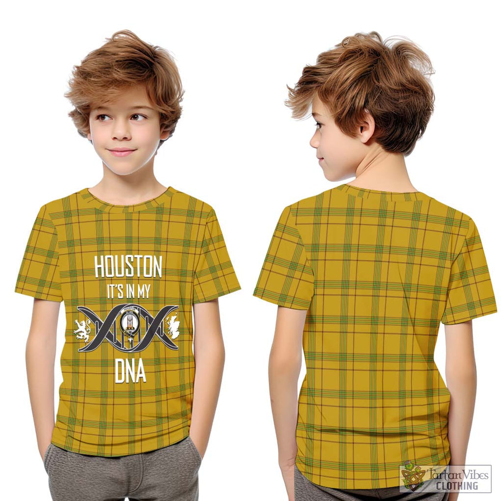 Houston Tartan Kid T-Shirt with Family Crest DNA In Me Style Youth XL Size14 - Tartanvibesclothing Shop